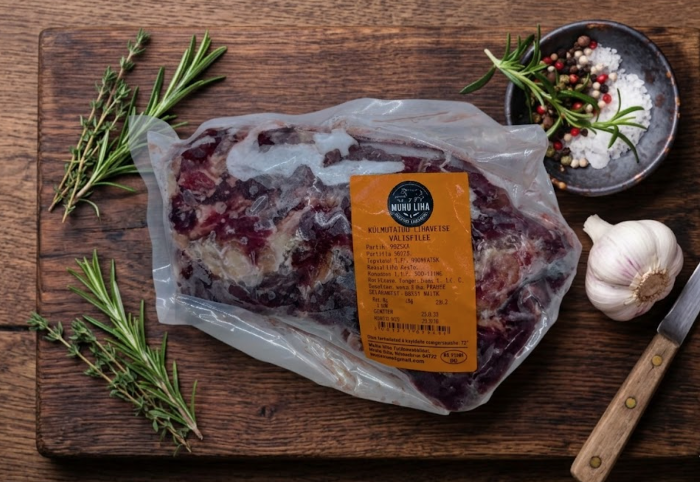 Lihaveise välisfilee külmutatud